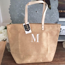 Load image into Gallery viewer, Monogrammed Jute Bag
