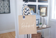 Load image into Gallery viewer, Personalized Bridesmaid Beach bag| Bridesmaid Bag|  Custom Tote Bags| Personalized Tote Bag| Custom Bachelorette Bags| Bridal Party Totes
