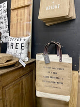 Load image into Gallery viewer, Quote Jute Bags|Beach Bag|Market Tote|Gift for Her|Market Tote Bag|Jute Tote bag |Shopping Bag|Burlap Bag|Farmhouse Bag|Grocery Bag|Squirrel
