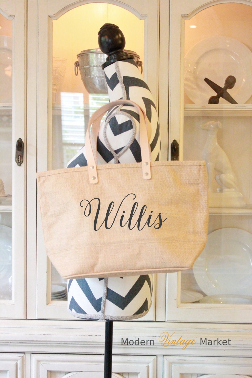 Burlap Jute Monogrammed Zippered Tote | Bridesmaid Gift | Mother's Day | Personalized Lined Beach Tote | Gift Under 30 | Bridesmaid Bag